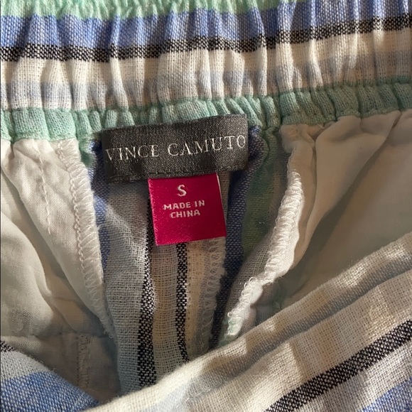 Vince Camuto Linen Striped Wide Legged Pants - Picture 5 of 6